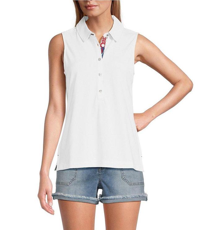 Tommy Bahama Button Collared Neck Short Sleeve Top Product Image