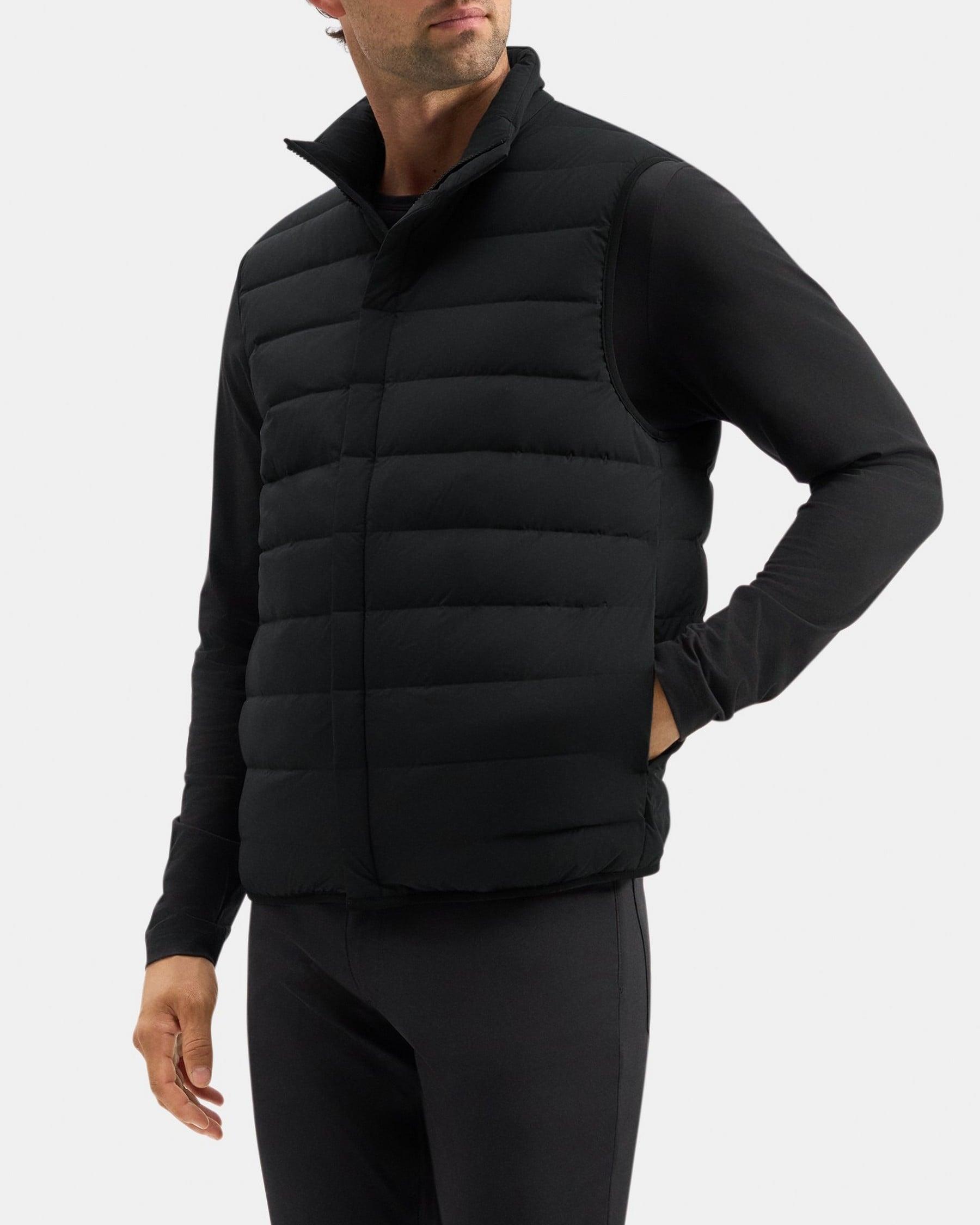 Quilted Zip Vest in Stretch Poly Product Image