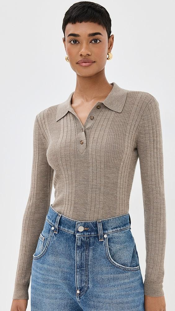 Reformation Hermia Regenerative Merino Polo | Shopbop Product Image