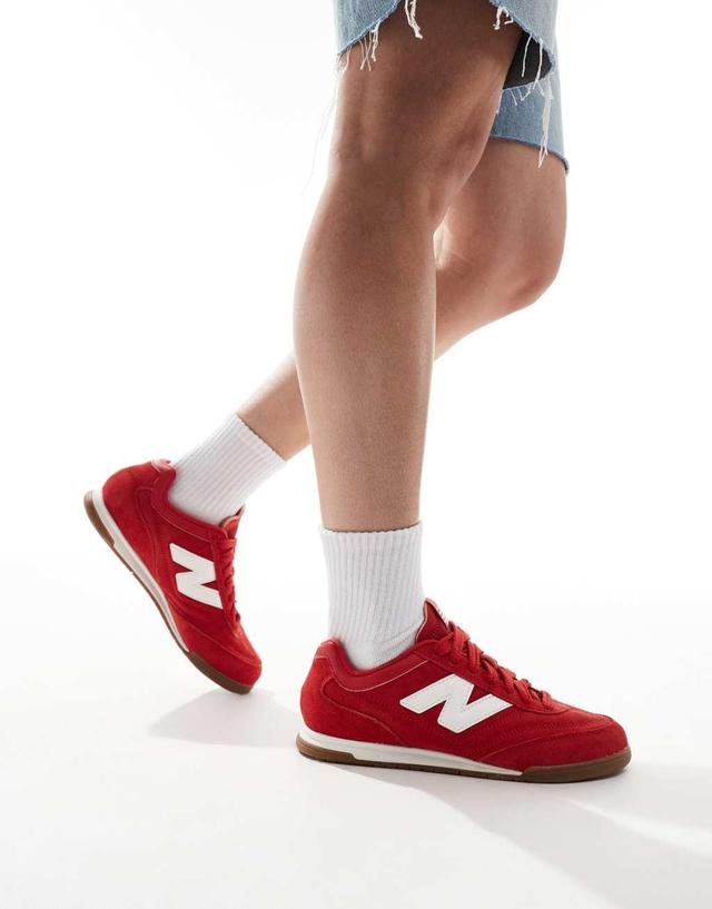 New Balance RC42 rubber sole sneakers in red and white - Exclusive to ASOS Product Image