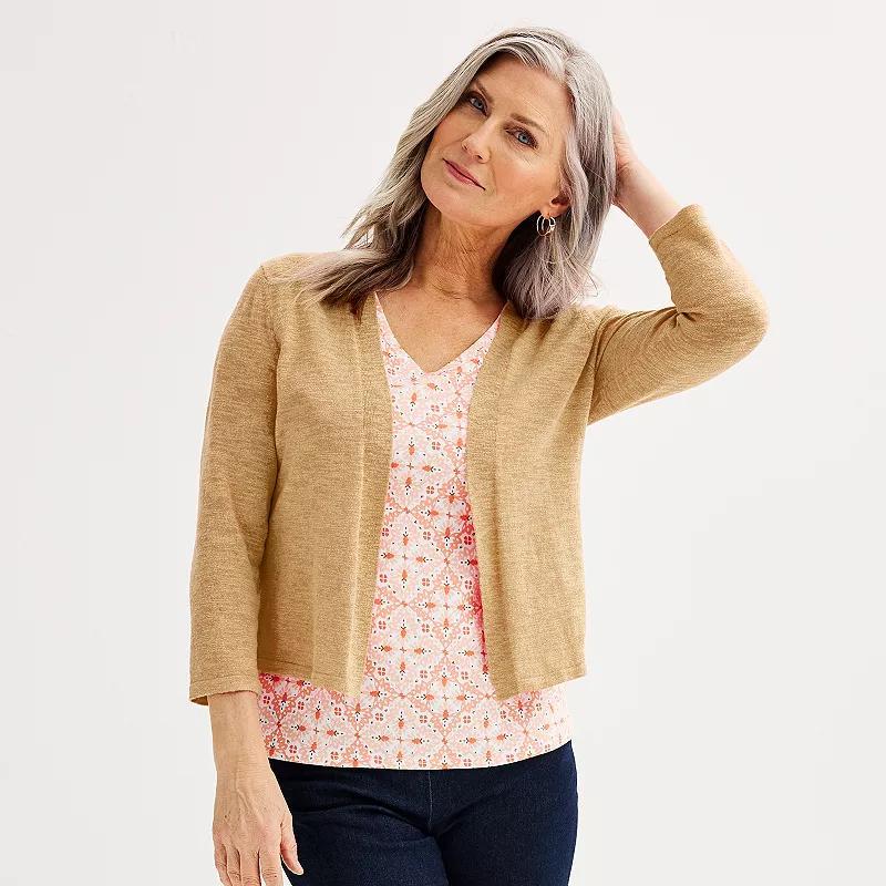 Womens Croft & Barrow Open Front Cardigan Product Image