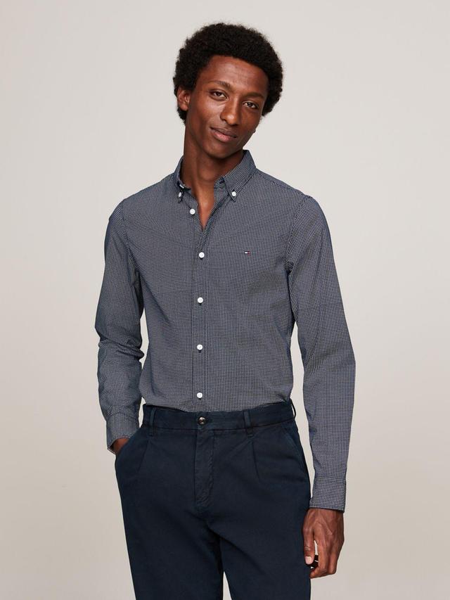 Tommy Hilfiger Men's Slim Fit THFlex Microprint Shirt Product Image