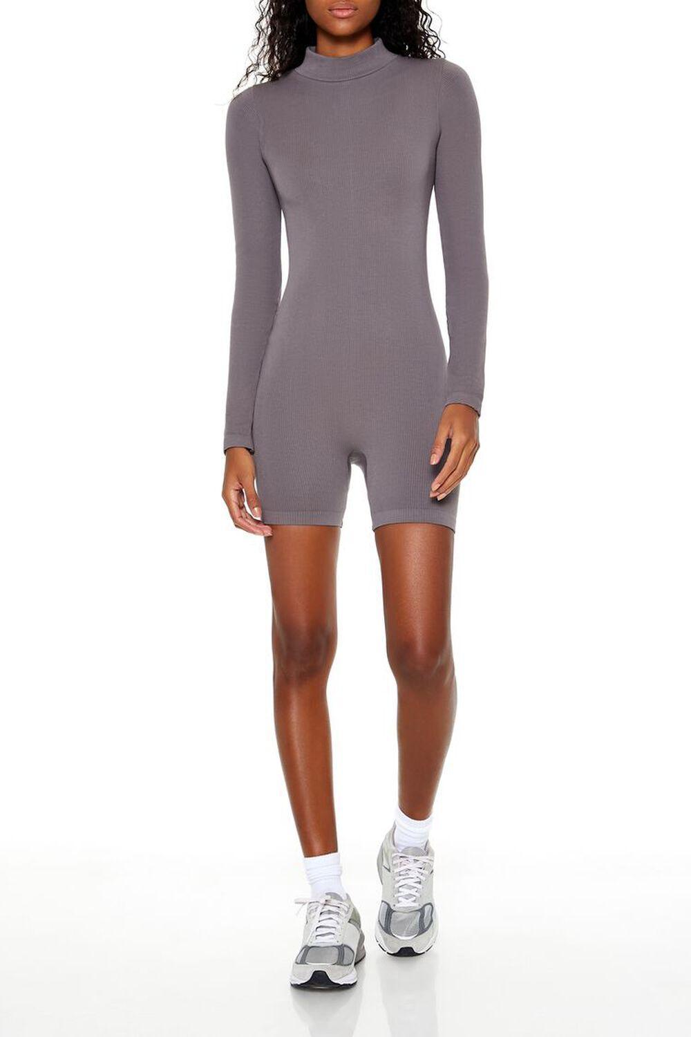 Seamless Mock Neck Romper | Forever 21 Product Image