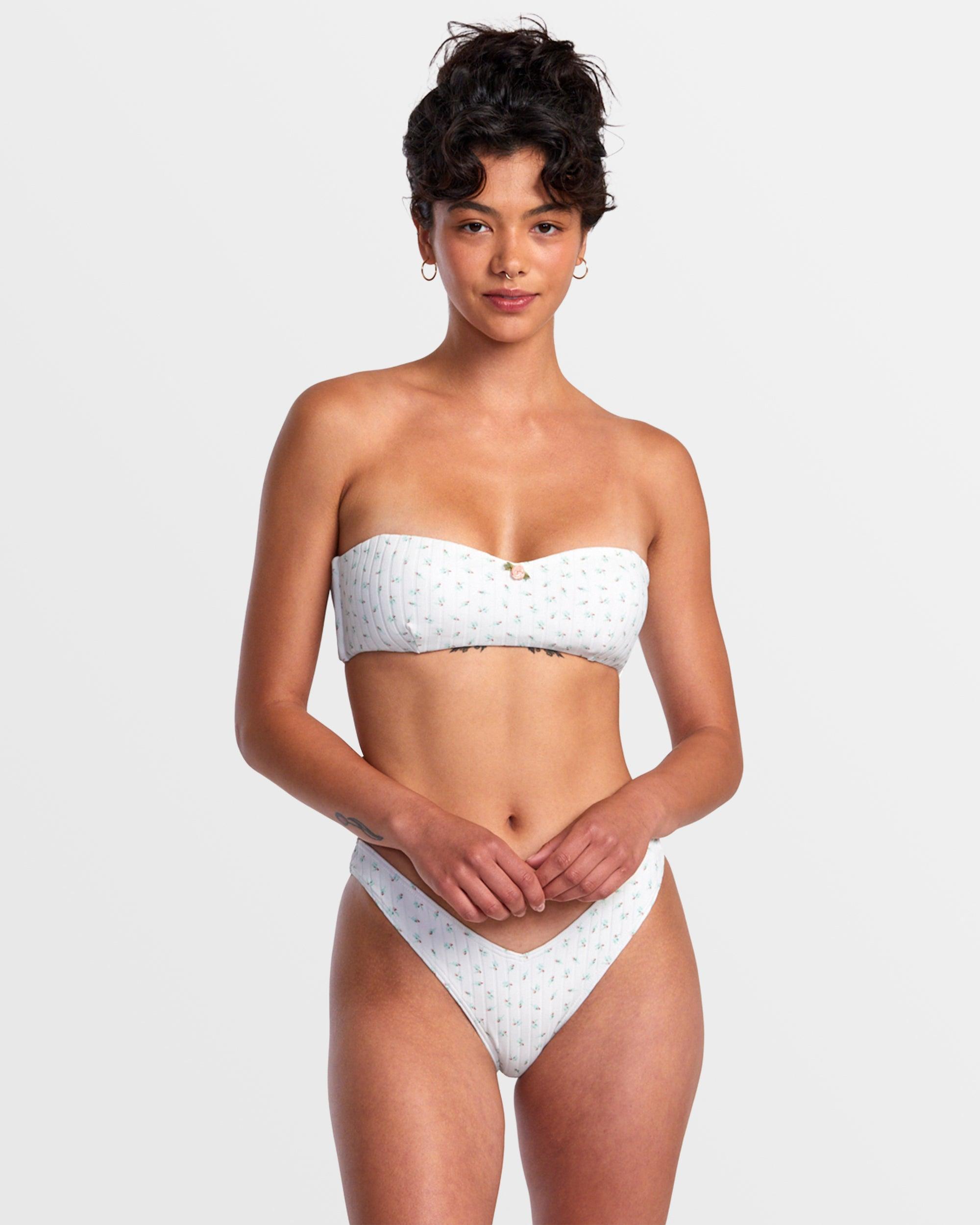 Pointe Sweetheart Bandeau Bikini Top - White Product Image