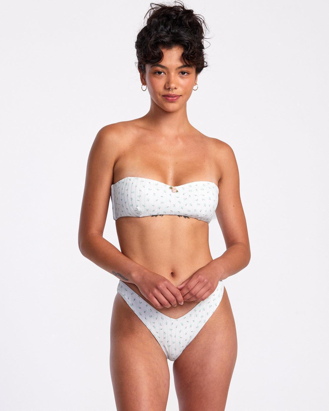 Pointe Sweetheart Bandeau Bikini Top - White Product Image