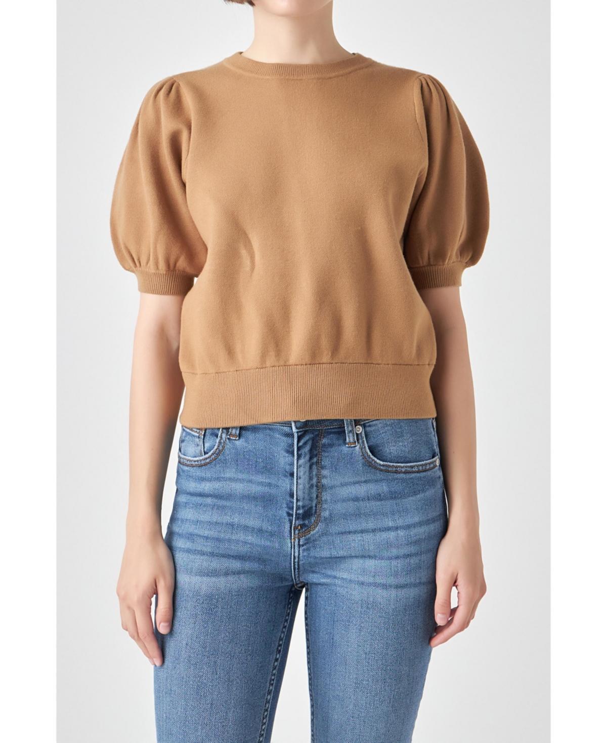 English Factory Puff Sleeve Sweater Product Image