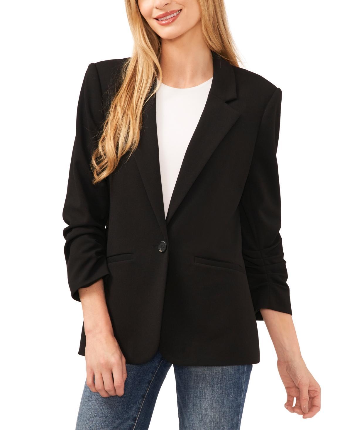 CeCe Relaxed 3/4 Sleeve Blazer (New Ivory) Women's Jacket product image