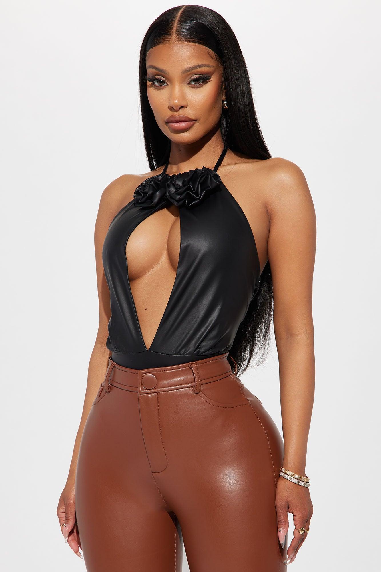 Carmelita Cut Out Bodysuit - Black Product Image