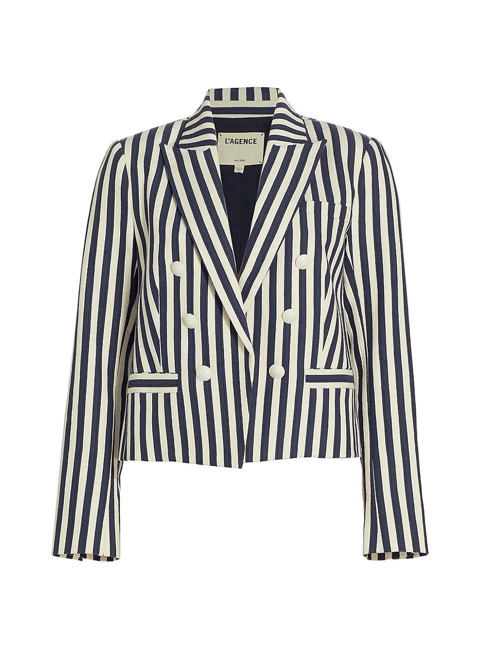 Womens Brooke Cropped Double-Breasted Blazer Product Image