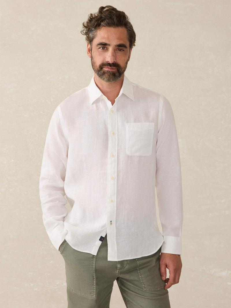 Laguna Linen Shirt - White Product Image