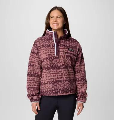 Columbia Women's Helvetia II Printed Cropped Half Snap Fleece Pullover- Product Image