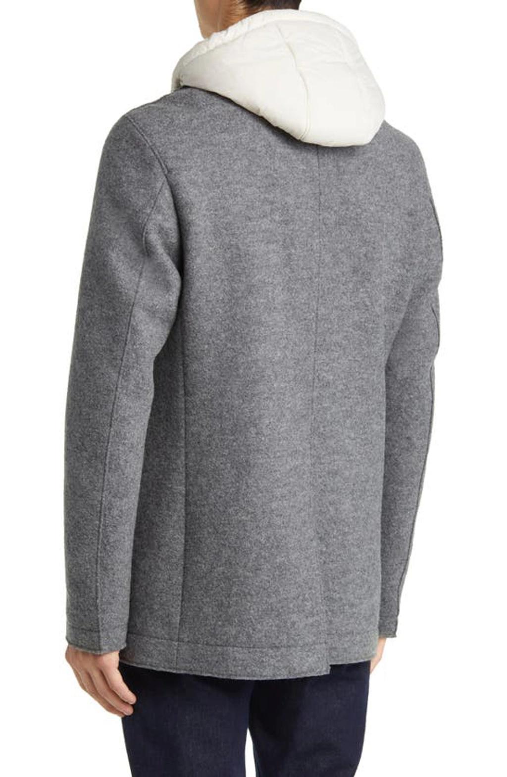 Hyde Wool Peacoat In Medium Grey Product Image