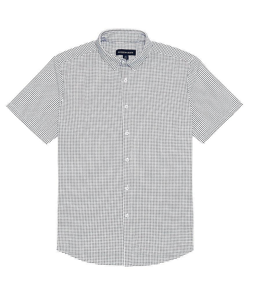 Mizzen+Main Halyard Geo Print Performance Stretch Short Sleeve Woven Shirt Product Image