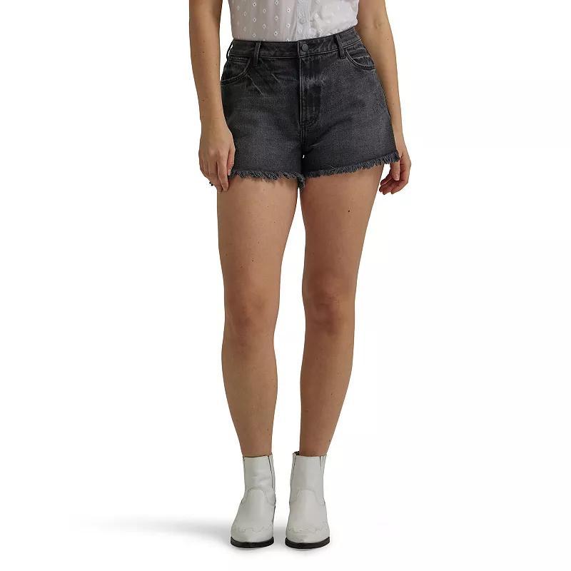 Wrangler High Rise Frayed Hem Vintage Shorts Product Image