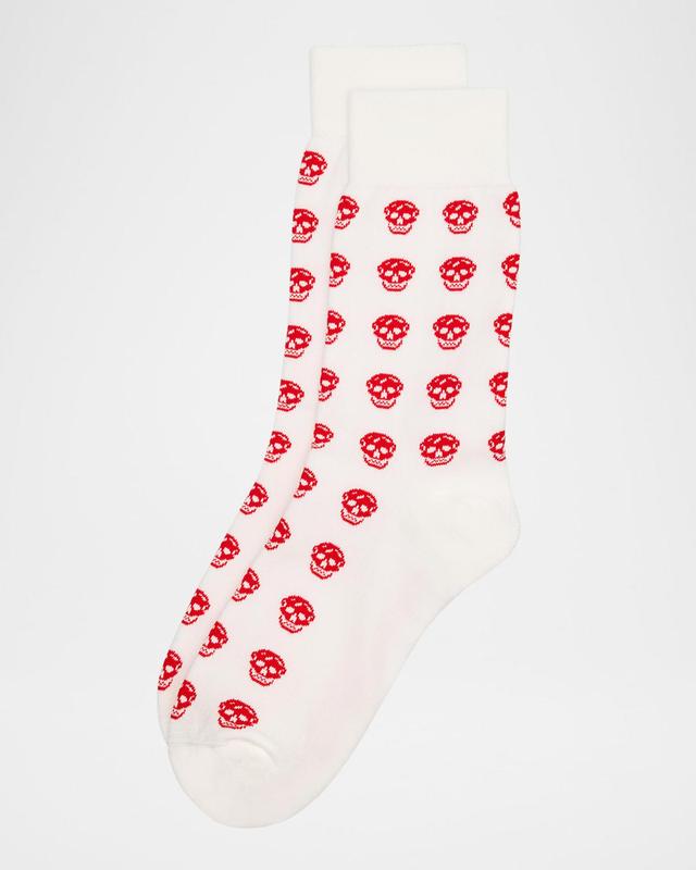 Mens Allover Skull Crew Socks Product Image