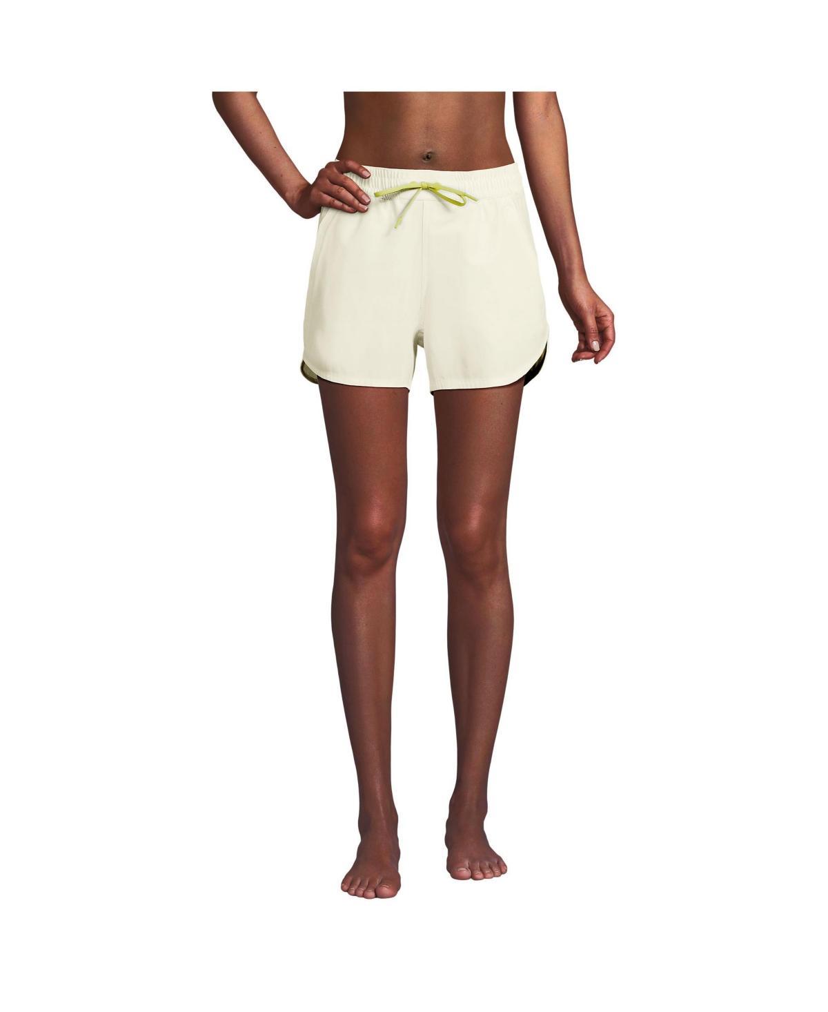 Lands End Womens Woven Packable 3 Dolphin Hem Swim Cover-up Shorts Product Image