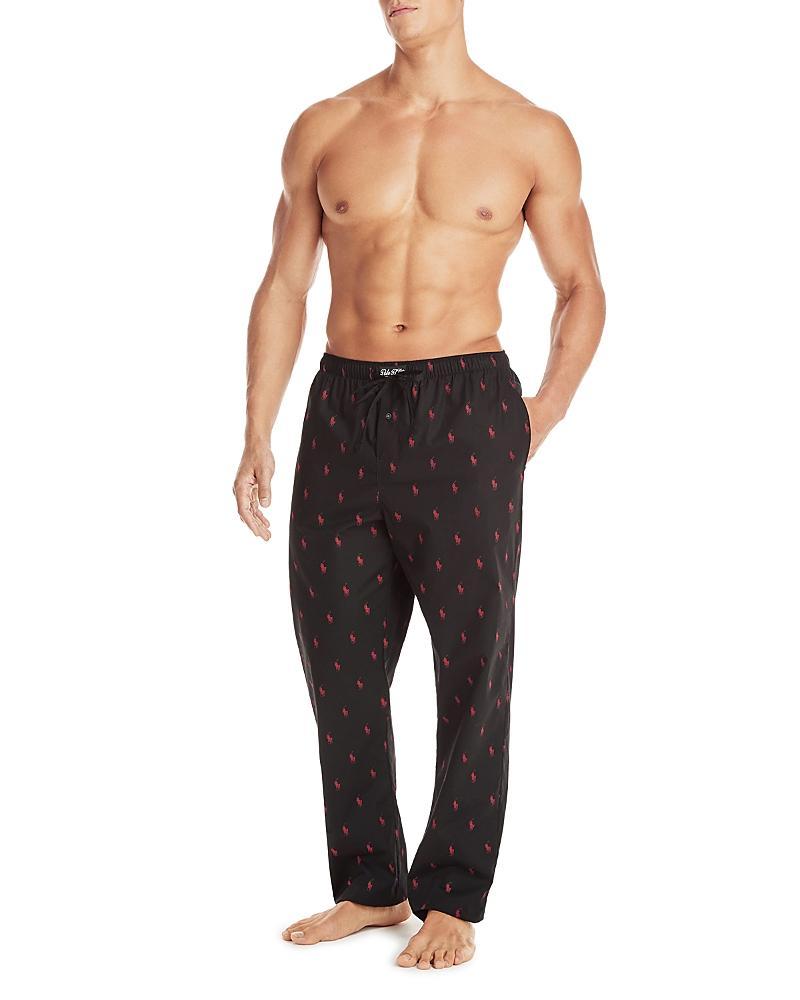 Polo Ralph Lauren Pony-Print Woven Pajama Pants Product Image