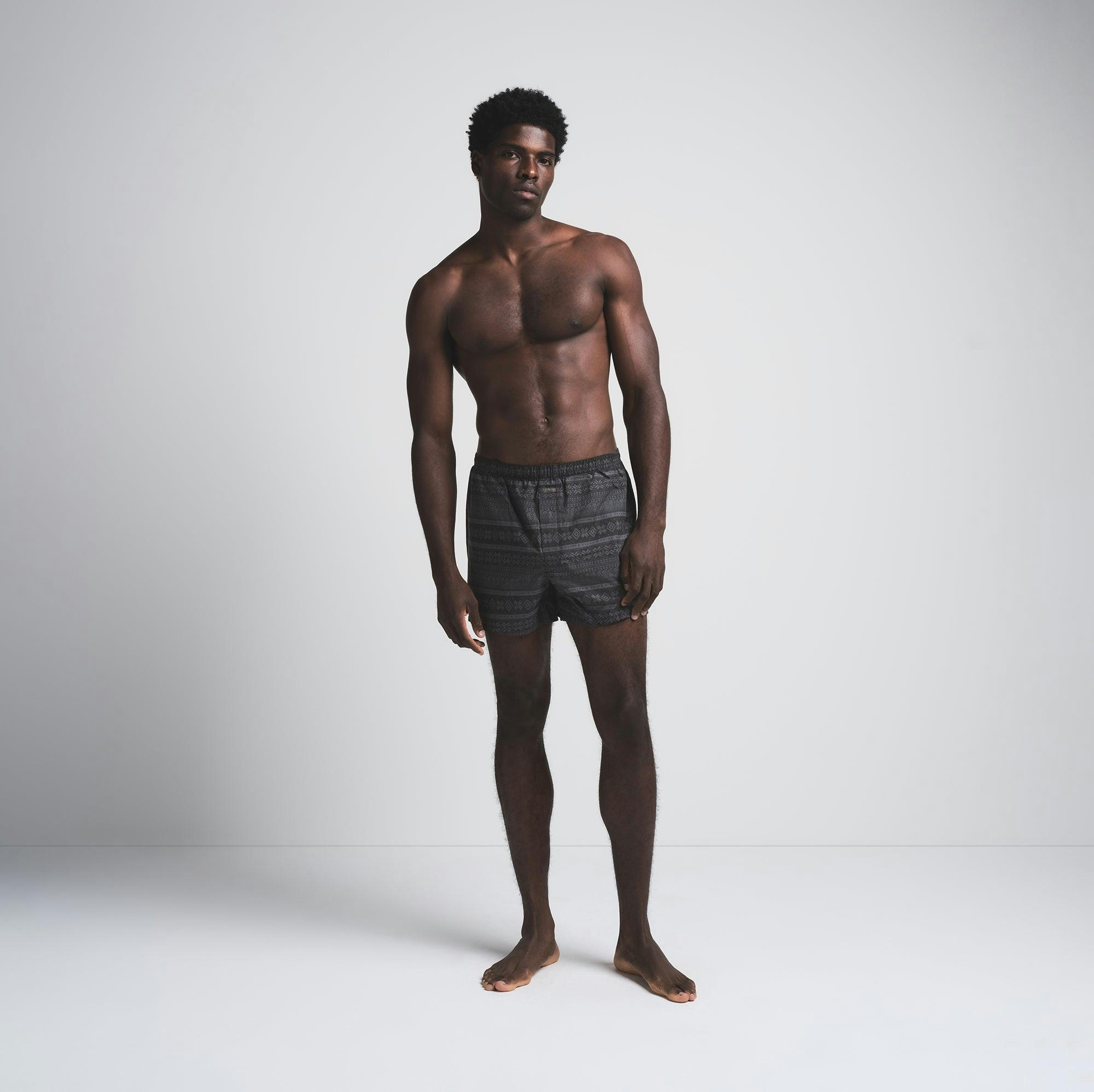 COTTON POPLIN MENS BOXER 3-PACK | ONYX ASH FAIR ISLE Product Image