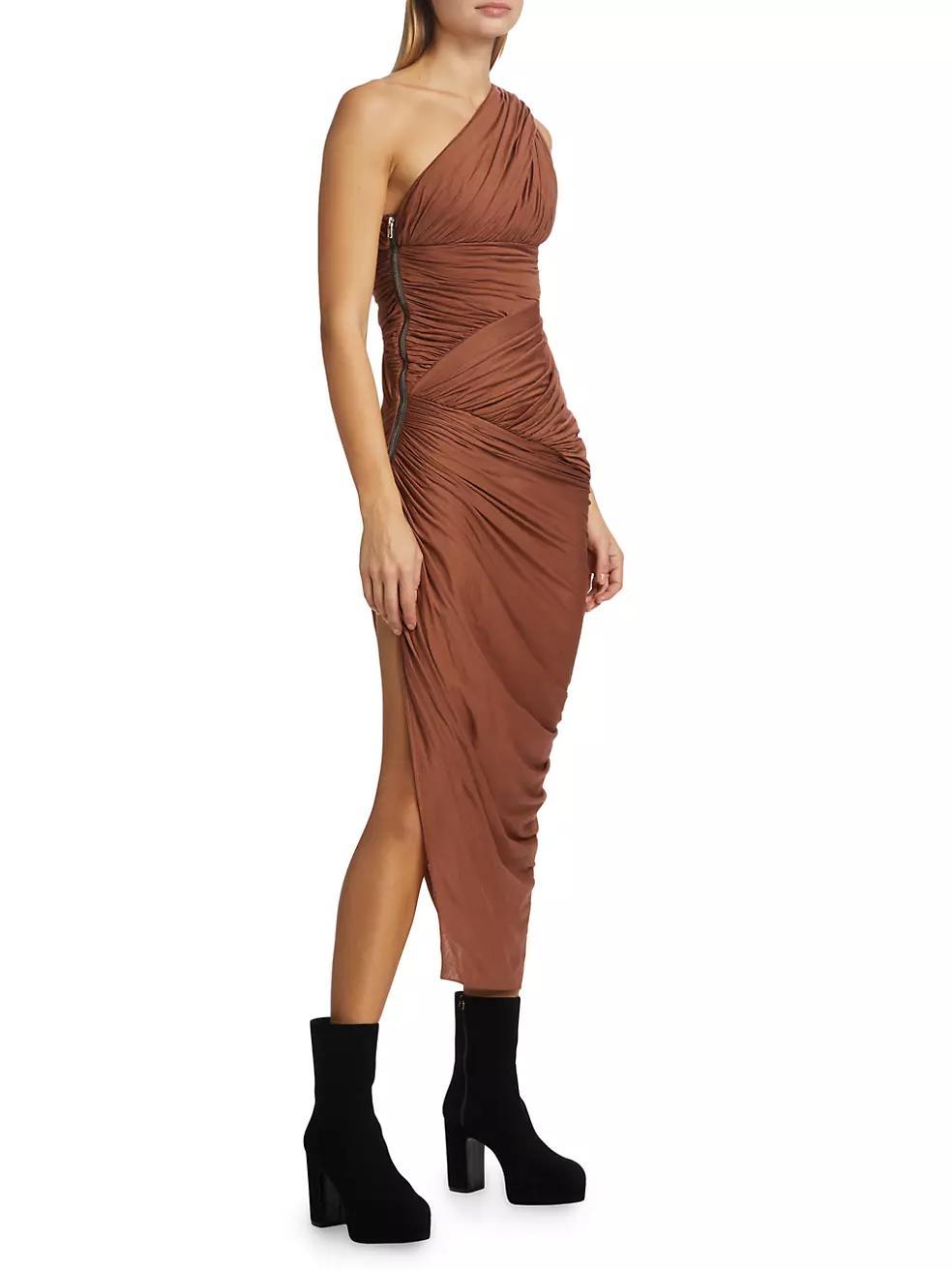 Lida Draped One-Shoulder Gown Product Image