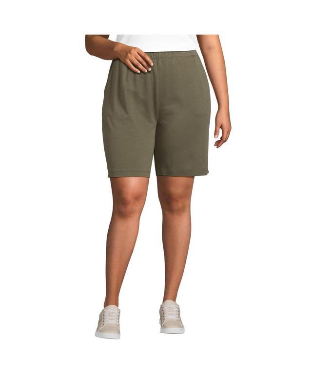 Lands End Womens Sport Knit High Rise Shorts Product Image