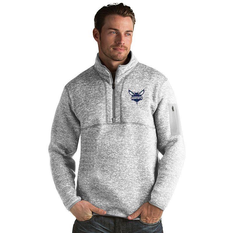 Mens Antigua Toronto Raptors Fortune Pullover Rpt Light Gray Grey Product Image