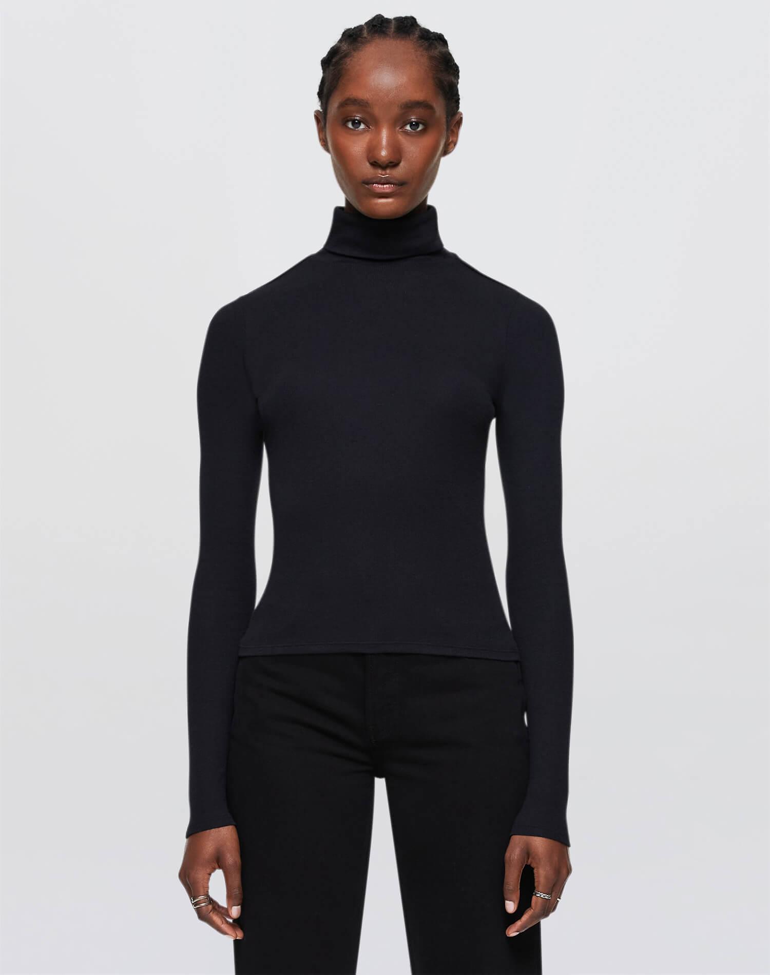 Ribbed Turtleneck - Black product image