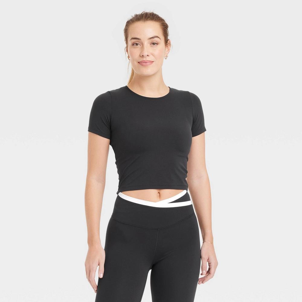 Women's Everyday Soft Cropped Short Sleeve T-Shirt - All In Motion™ Product Image