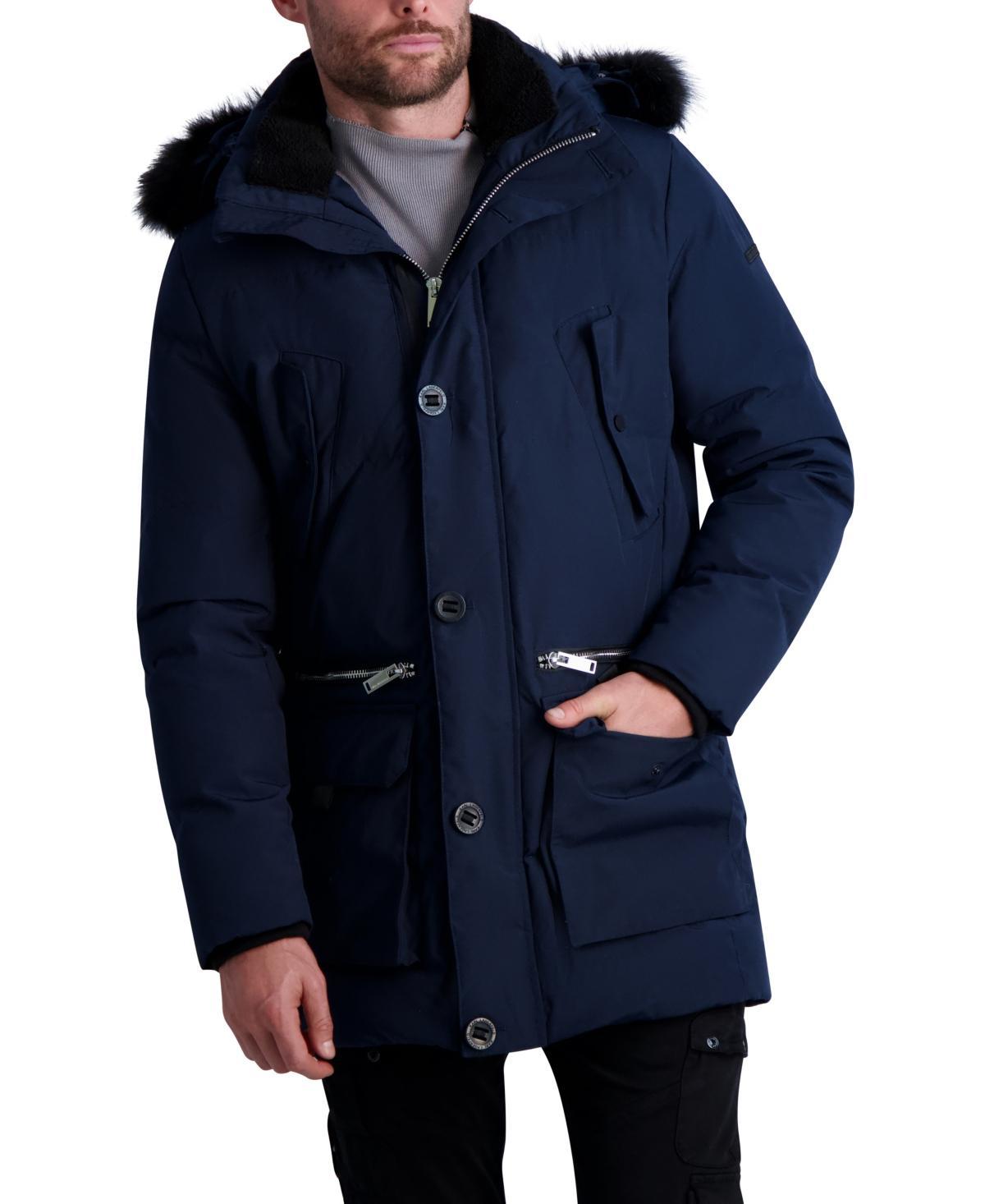 Mens Faux Fur Trim Parka Product Image