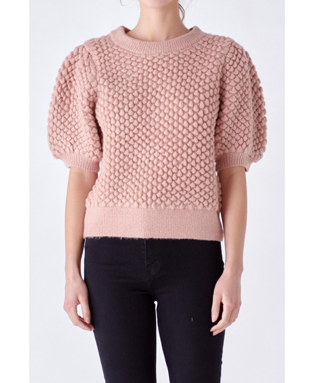 English Factory Womens Textured Puff Sweater Product Image