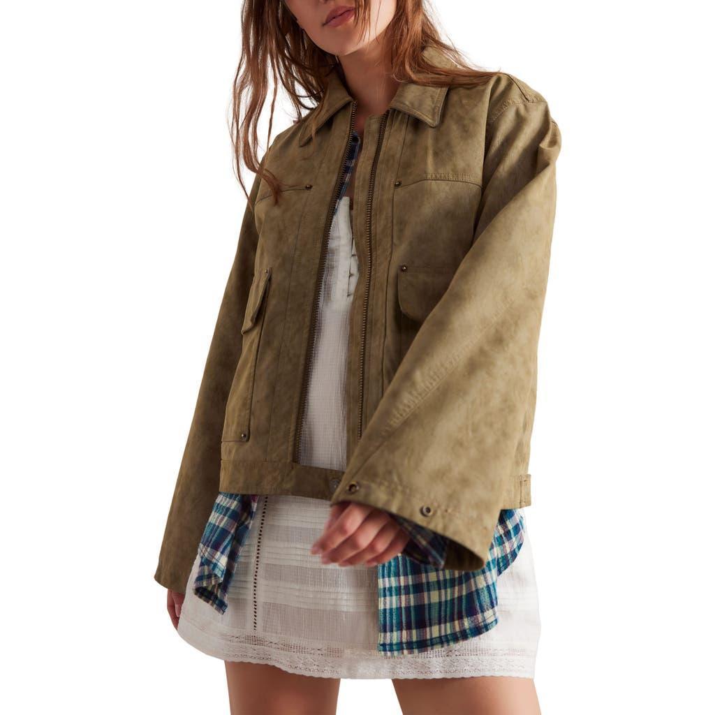 Blair Faux Suede Jacket In Coriander Product Image