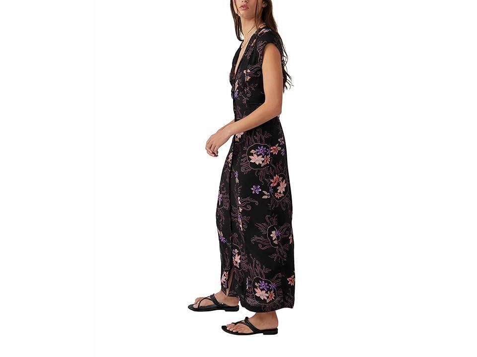 Free People Rosemary Printed Midi (Night Combo) Women's Clothing Product Image