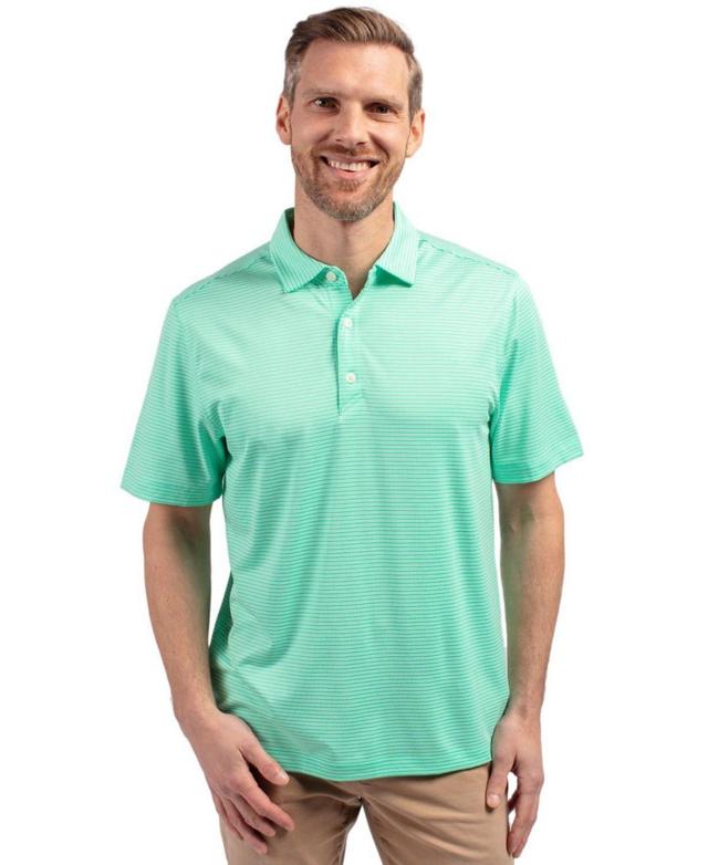 CutterBuck Mens Cutter & Buck Forge Eco Double Stripe Stretch Recycled Polo Shirt - Fresh mint Product Image