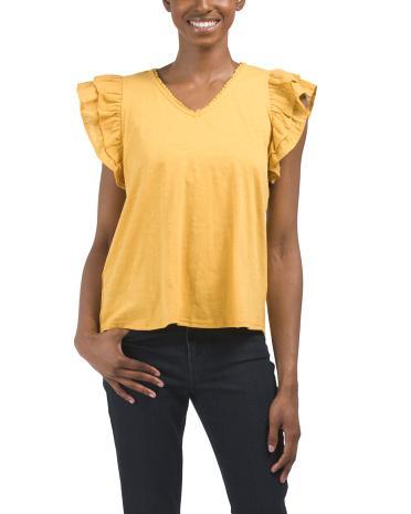 Flutter Sleeve Top For Women Product Image