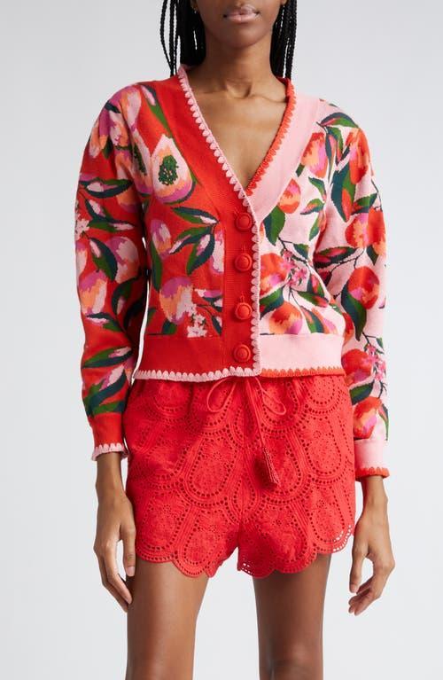 FARM Rio Papaya Jacquard Cardigan Product Image