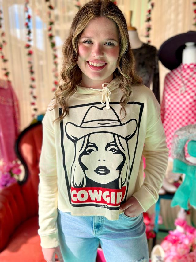 Cowgirl Lightweight Cropped Hoodie Product Image