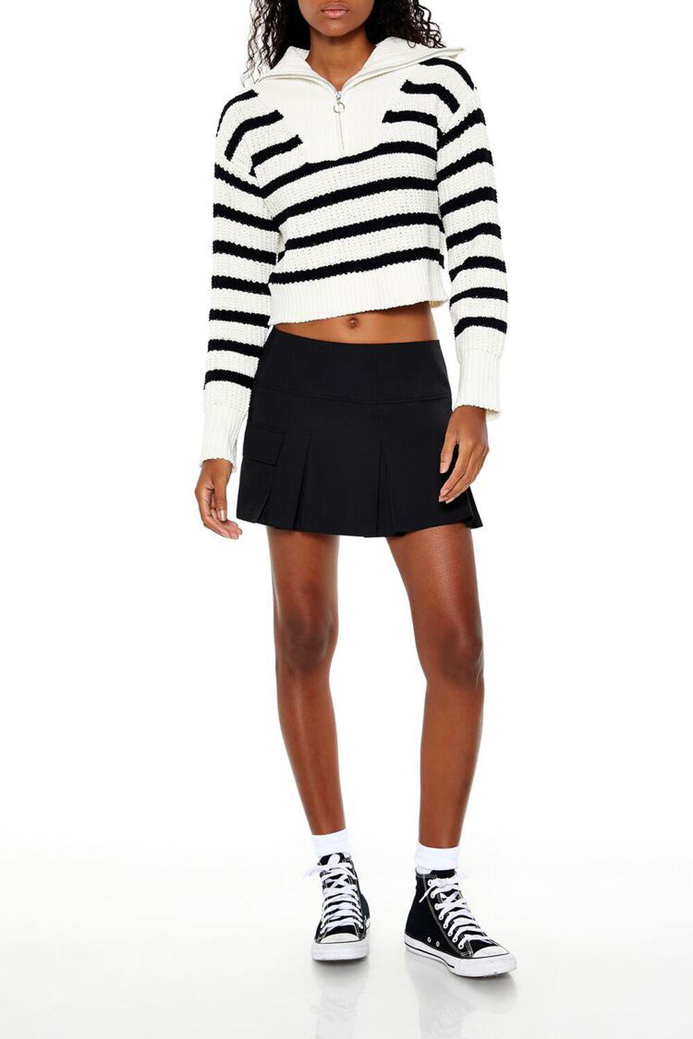 Striped Half-Zip Sweater | Forever 21 Product Image