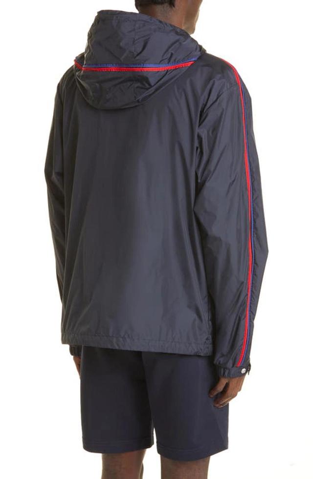 Hattab Logo-patch Nylon Hooded Jacket In Navy Product Image