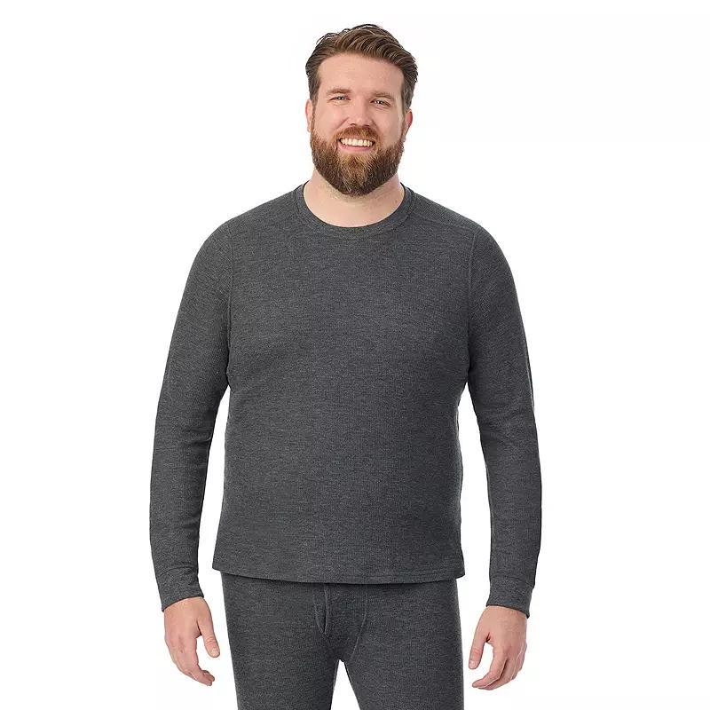 Big & Tall Cuddl Duds Midweight Waffle Thermal Performance Base Layer Crew Top, Mens Blue Blazer Product Image