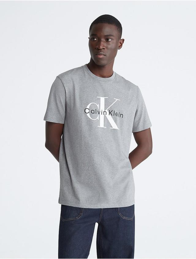 Calvin Klein Mens Monogram Logo Crewneck T-Shirt - Black - XS Product Image