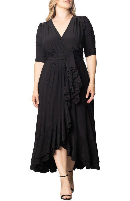 Veronica Ruffled Evening Gown - Plus Product Image