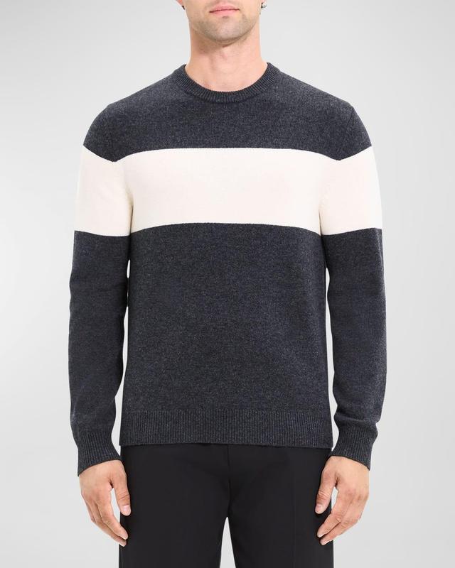 Theory Hilles Crewneck Sweater in Wool-Cashmere  male Product Image