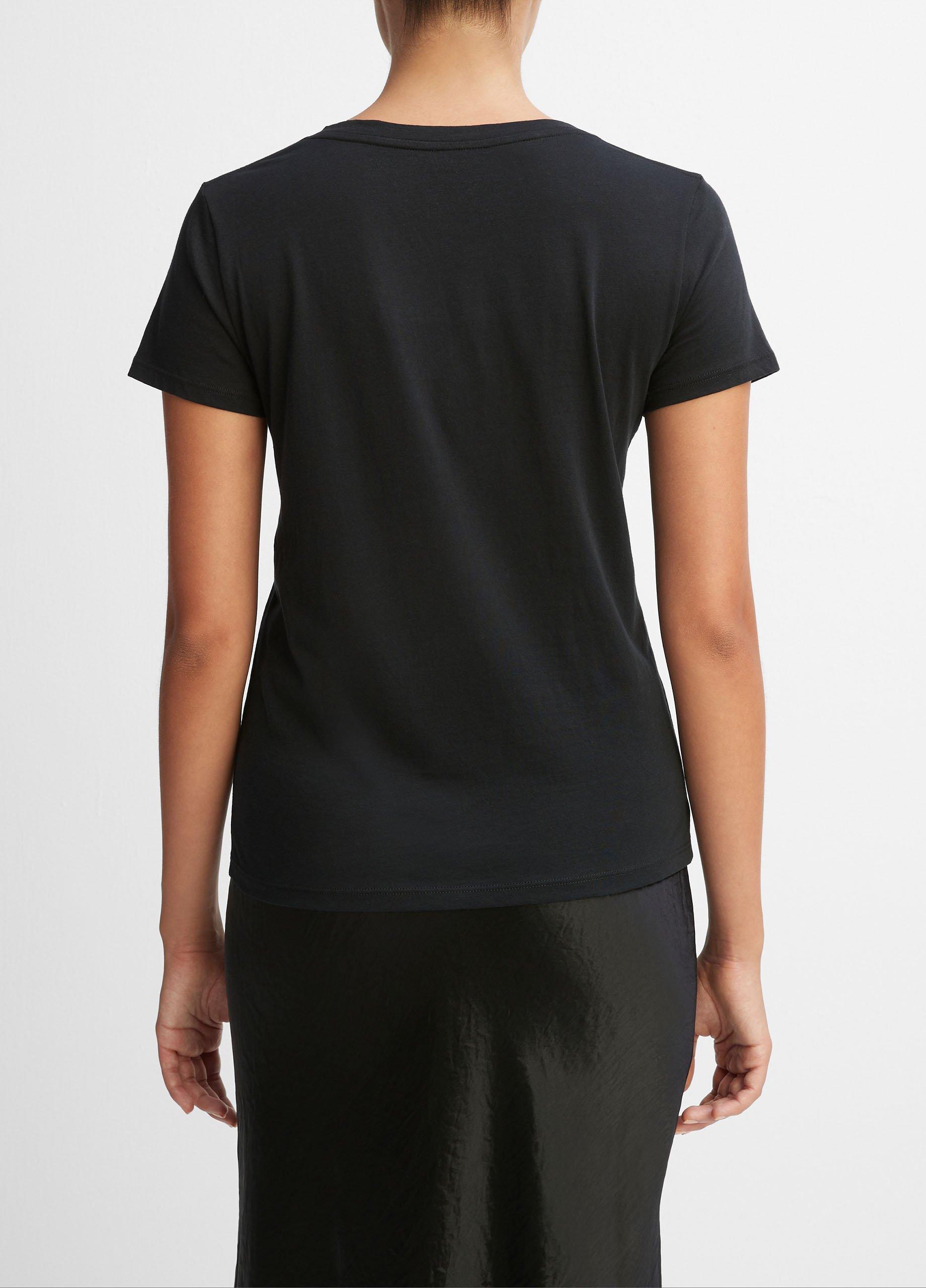 Essential Pima Cotton V-Neck T-Shirt Product Image