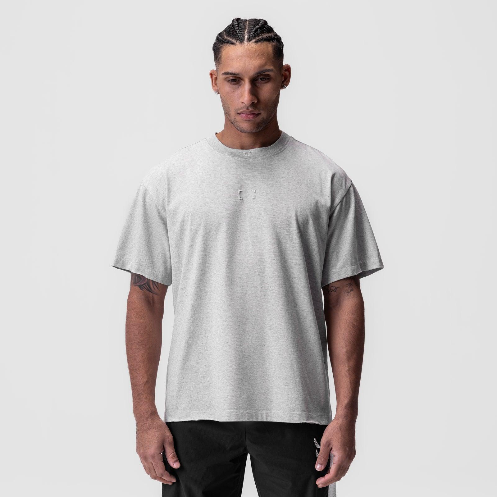 0797. Tech Essential™ Relaxed Tee - Heather Grey "Space Bracket" Product Image