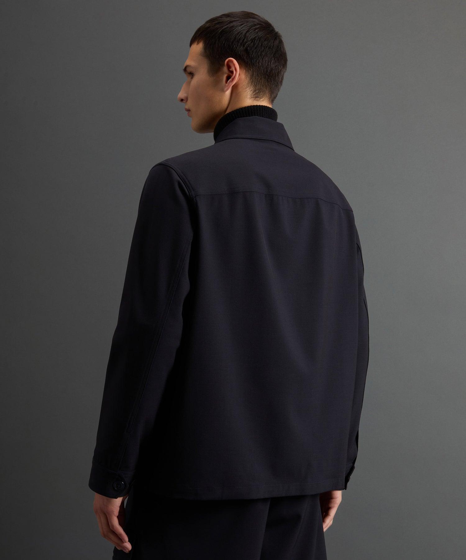 Todd Snyder X Woolrich Twill Camp Shirt in Navy Product Image