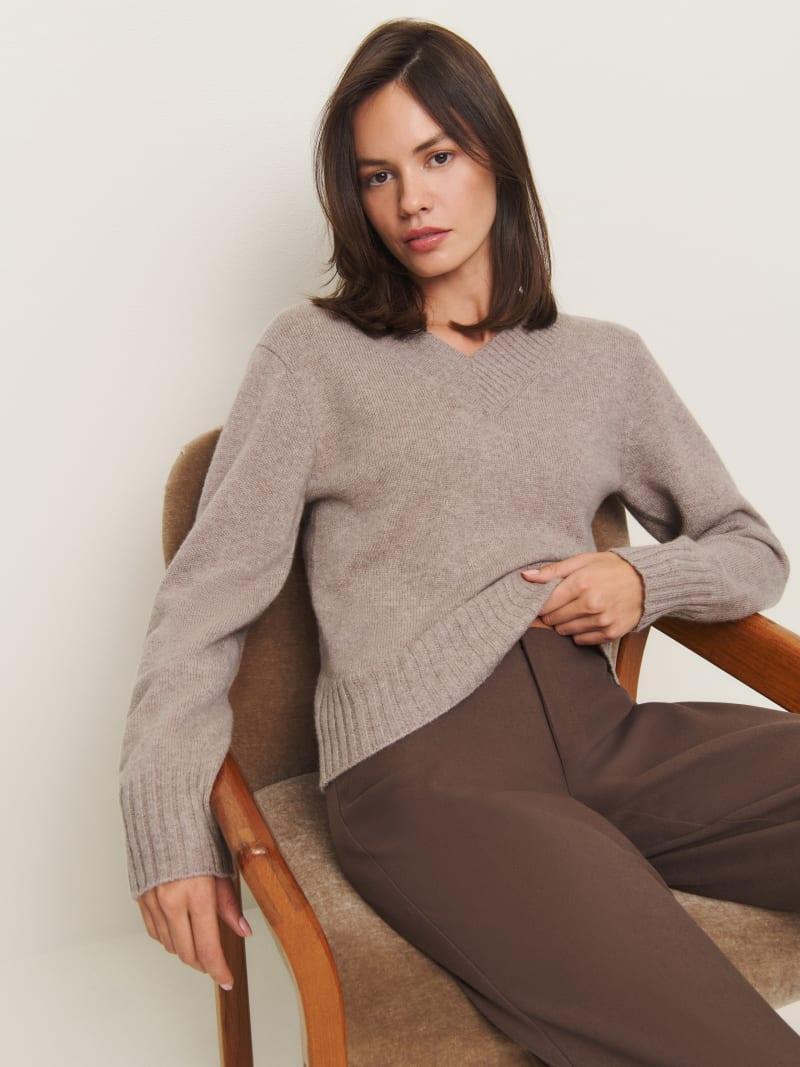 Dulce Cashmere V-neck Sweater Product Image