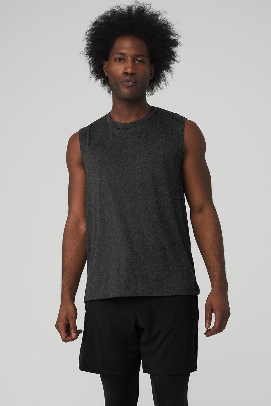 The Triumph Muscle Tank - Black Heather Product Image