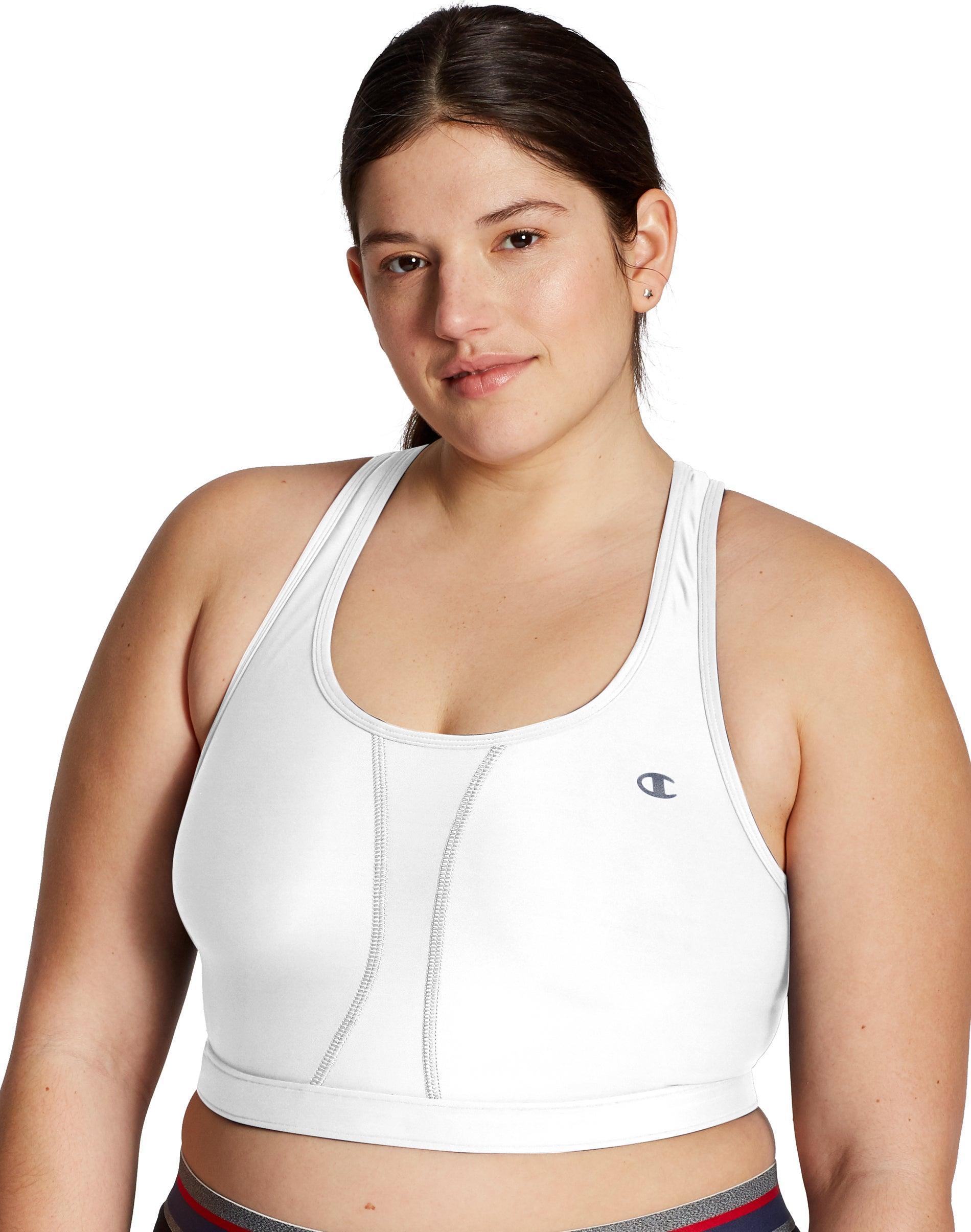 Womens Champion Plus Vented Sports Bra White 2XL product image