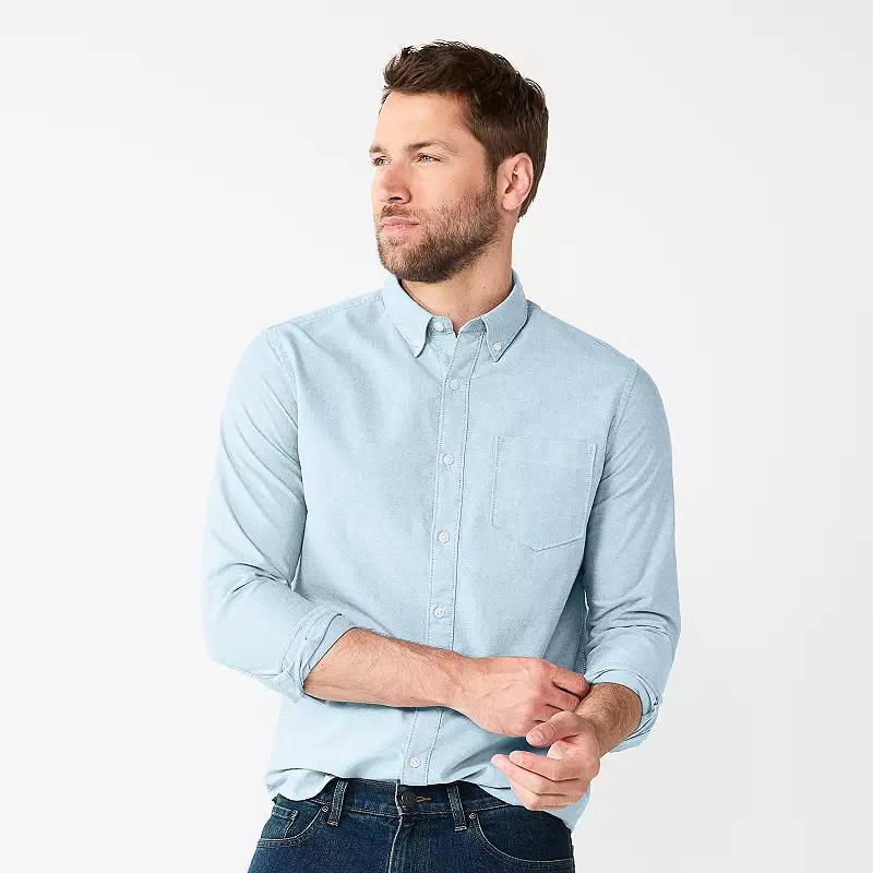 Mens Sonoma Goods For Life Long Sleeve Perfect Length Button-Down Shirt Product Image