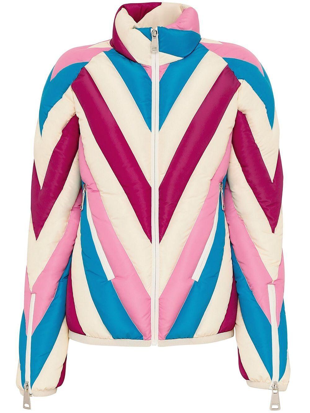 chevron-quilted padded ski jacket Product Image