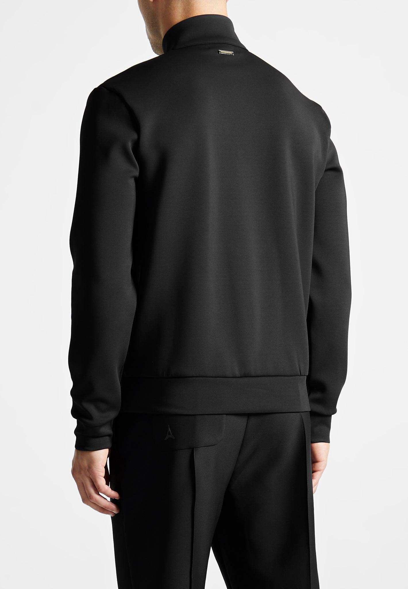 Éternel Neoprene High Neck Zip Jumper - Black Male Product Image